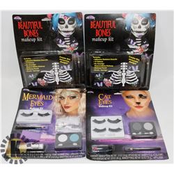 LOT OF 4 ASSORTED HALLOWEEN MAKEUP SETS