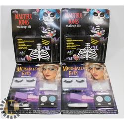 LOT OF 4 ASSORTED HALLOWEEN MAKEUP SETS