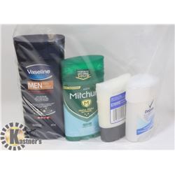 BAG OF MENS BATHROOM PRODUCT