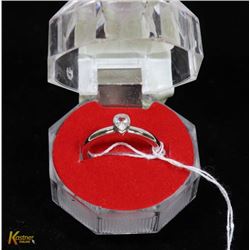 #235-GENUINE WHITE SAPPHIRE RING SIZE  7