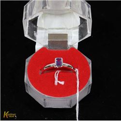 #230-GENUINE PURPLE AMETHYST RING SIZE 7