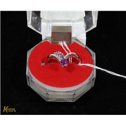 #237-GENUINE PURPLE AMETHYST RING SIZE 7.5
