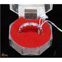 #253-BLUE IOLITE &CZ  RING