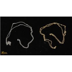 # 54 STERLING SILVER NECKLACE 2 PCS 18"