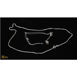 # 62-STERLING SILVER NECKLACE 2PCS 16"/ 18"