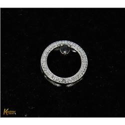 #141-GENUINE BLUE SAPPHIRE & CZ PENDANT