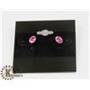 Image 1 : # 7-GENUINE RED RUBY STUD EARRINGS