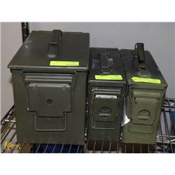 LOT OF THREE AMMO CONTAINERS