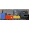 Image 1 : SHELF FULL OF SHOP ORGANIZING BINS AND MORE