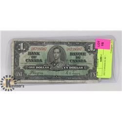 1937 CANADIAN $1 BILL