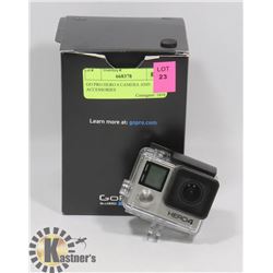 GO PRO HERO 4 CAMERA AND ACCESSORIES