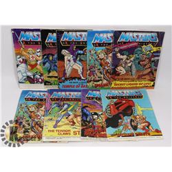 LOT OF 9 VINTAGE MASTERS OF THE UNIVERSE HE MAN