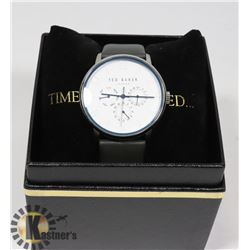 NEW TED BAKER LONDON MEN'S WATCH W/ GENUINE LEATHE