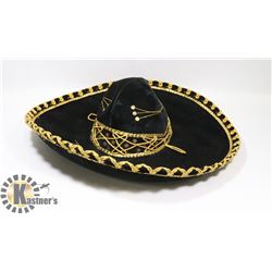 BLACK DECORATIVE SOMBRERO