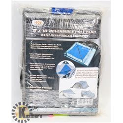 LOT OF 3 POLY TARPS  8'X10' - 6'X8' & 5'X7'
