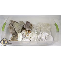 CLEAR BIN FULL OF AQUARIUM/TERRARIUM