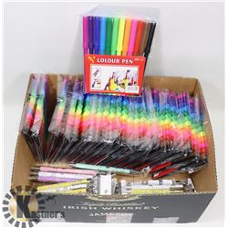 BOX W/25  PACKS OF NEW COLOUR MARKERS