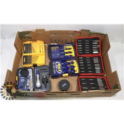 LARGE FLAT W/NEW TOOLS INCL. IRWIN MAX