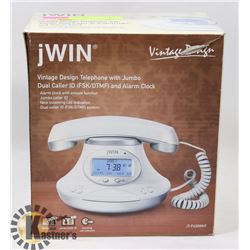 JWIN VINTAGE DESIGN TELEPHONE W/ JUMBO DUAL CALLER