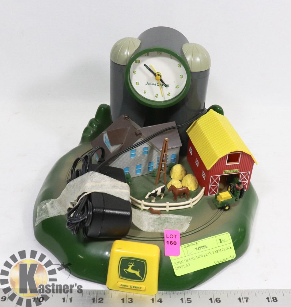 JOHN DEERE NOVELTY FARM CLOCK DISPLAY Kastner Auctions