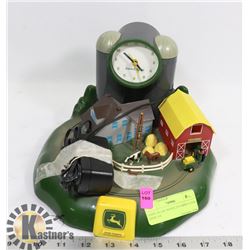 JOHN DEERE NOVELTY FARM CLOCK DISPLAY