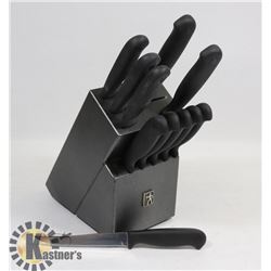 11-PC SET OF J.A. HENKEL'S KNIVES IN BLOCK
