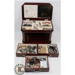 JEWELLERY BOX FULL OF JEWELLERY