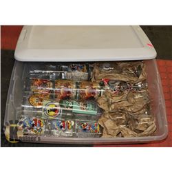 BIN W/LID - FULL OF WALT DISNEY GLASSES