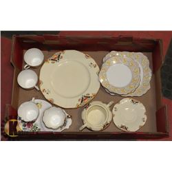 BOX OF ASSORTED CHINA.