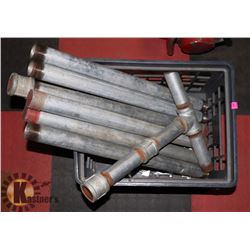 CRATE WITH 1 1/4" GALVINIZED PIPE - THREADED , 24