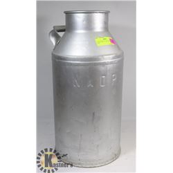 COLLECTIBLE  N.A.D.P. MILK CAN 9 X 18