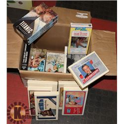 BOX OF COLLECTIBLE VHS TAPES, CASSETTE TAPES.