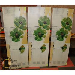 SET OF 3 STRETCH CANVAS STYLE ARTWORK