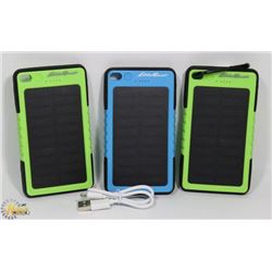 LOT OF 3 EDDIE BAUER SOLAR POWER BANKS 6000MAH