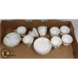 LOT OF CHINA CUPS & SAUCERS INCL ROYAL ALBERT
