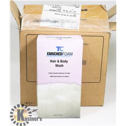 CASE OF 6 RUBBERMAID FOAM HAIR & BODY WASH