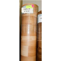 19) 6' 3" X 12' ROLL OF VINYL