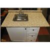 Image 1 : BATHROOM CABINET (30"X21") WITH SINK COUNTER TOP