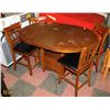Image 1 : DINING TABLE WITH LEAF (60"X42"X36") AND 4 CHAIRS.