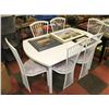 Image 1 : WHITE MELAMINE DINING SET WITH TABLE EXTENSION