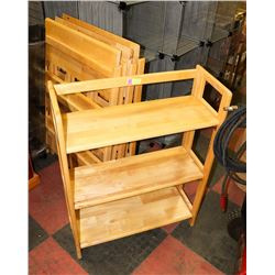 SET OF 4 SOLID WOOD BOOKSHELVES