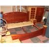Image 1 : PINE KING SIZE BEDROOM SUITE INCL 2 SIDE TABLES