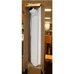 QUEEN WOOD AND LEATHER HEADBOARD WITH METAL FRAME,