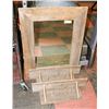 Image 1 : BARN WOOD MIRROR WITH 2 SHELVES