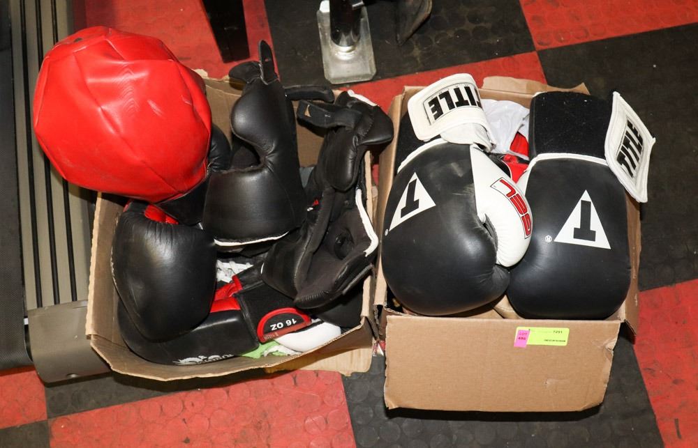 2 BOXES OF BOXING EQUIPMENT Kastner Auctions