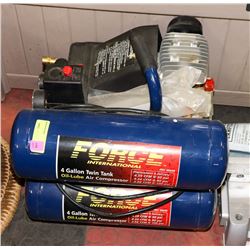 FORCE INTERNATIONAL 4 GALLON TWIN AIR COMPRESSOR