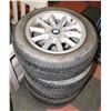 Image 1 : SET OF 4 TIRES YOKOHAMA  P195/ 60R15 WITH BMW RIMS