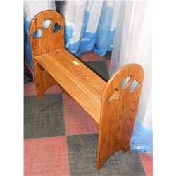 SOLID OAK HALL BENCH