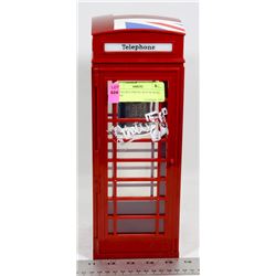 BRITISH RED PHONE BOOTH WITH PHONE
