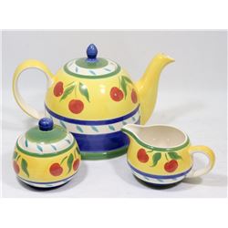 VINTAGE 5PC YELLOW TEA SET